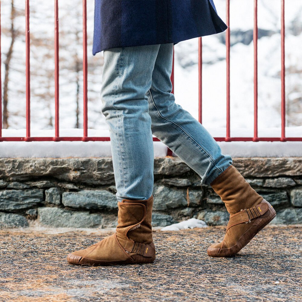 Vibram Furoshiki Dame Støvler Brune - Classic Shearling Mid - 9602OKURF